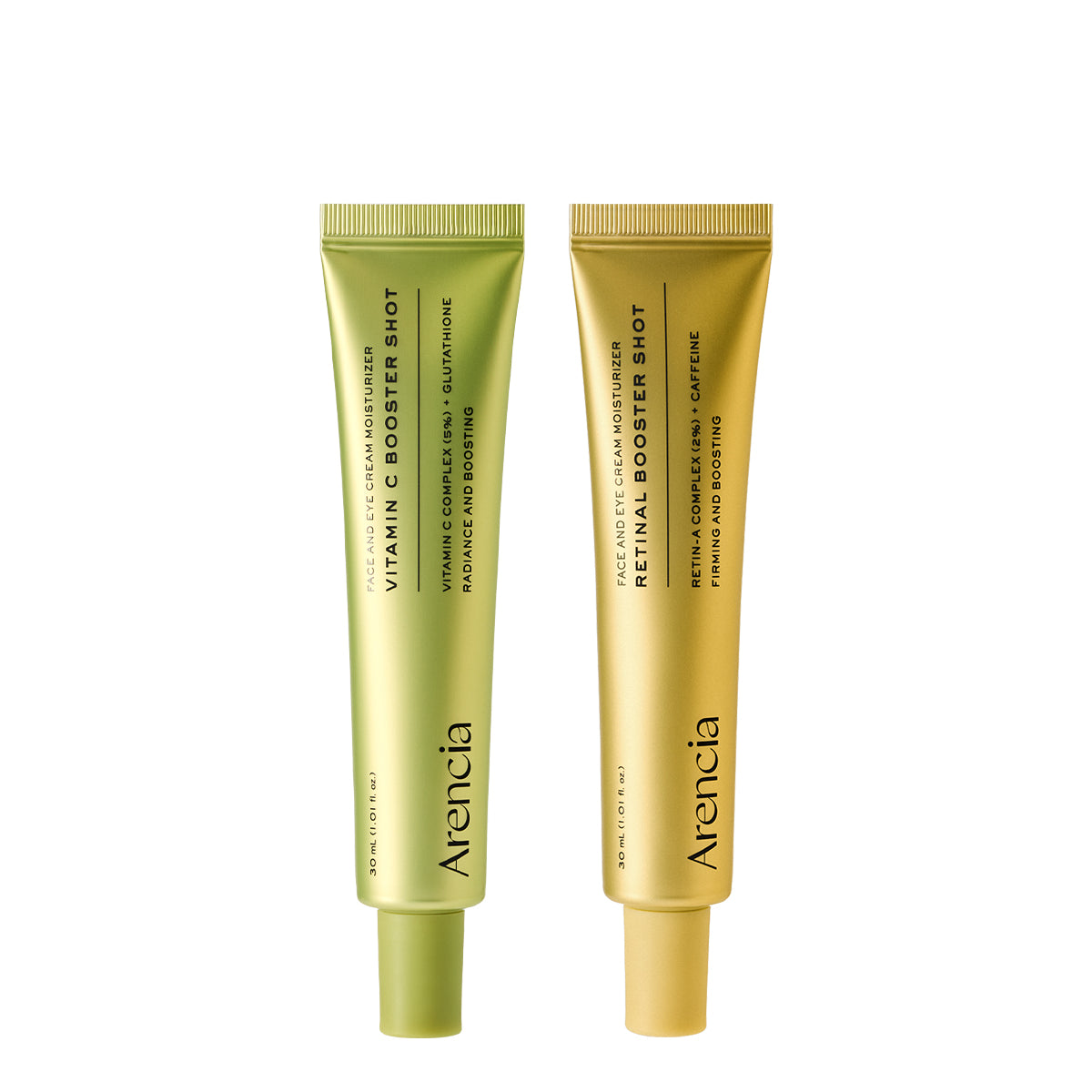Booster Shot Skin Renewal Duo - Vitamin C & Retinal for Day And Night Brightening, Pore Minimizing, Moisturizing, and Fades Dark Spots | 1.01 fl oz + 1.01 fl oz