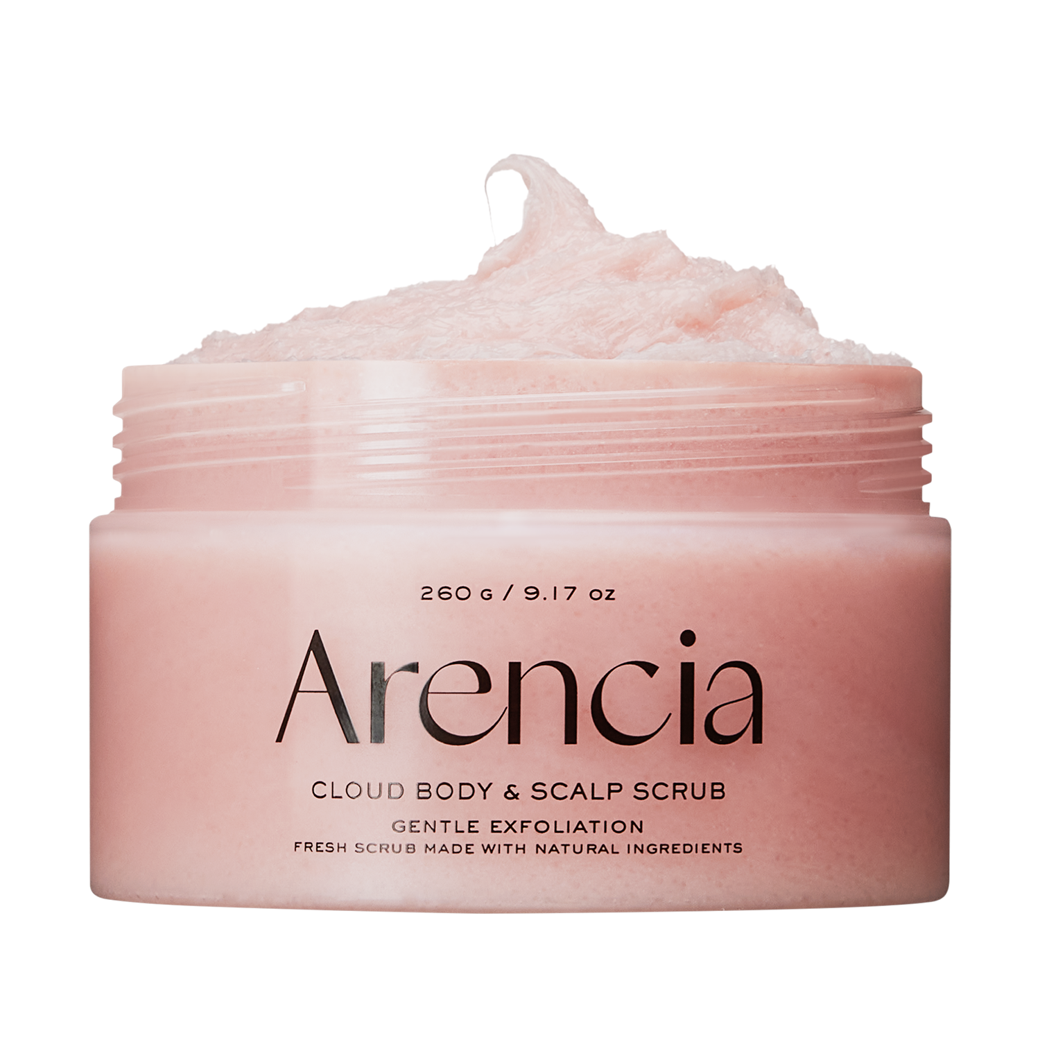 Arencia Fresh Cloud Sea Salt Body & Scalp Scrub (Pink)